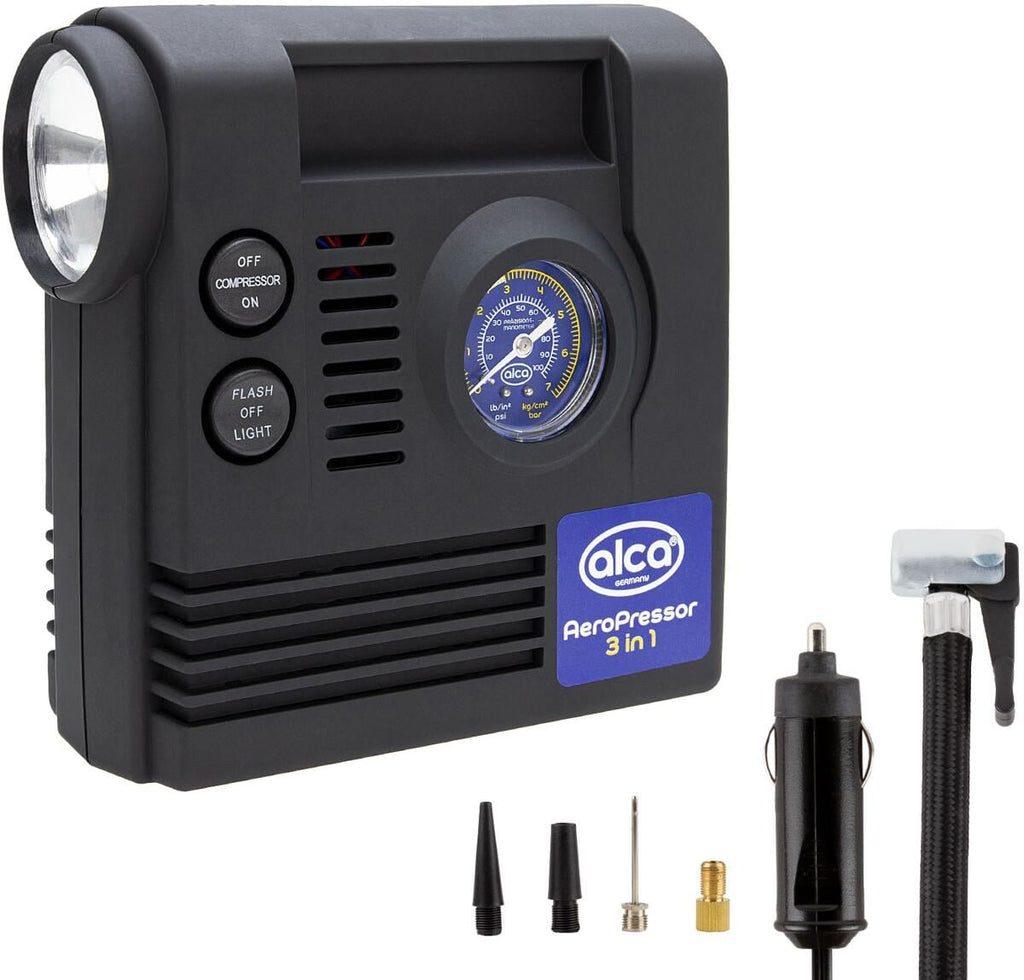Kompressor AeroPressor 3in1 12V med LED-lys forfra