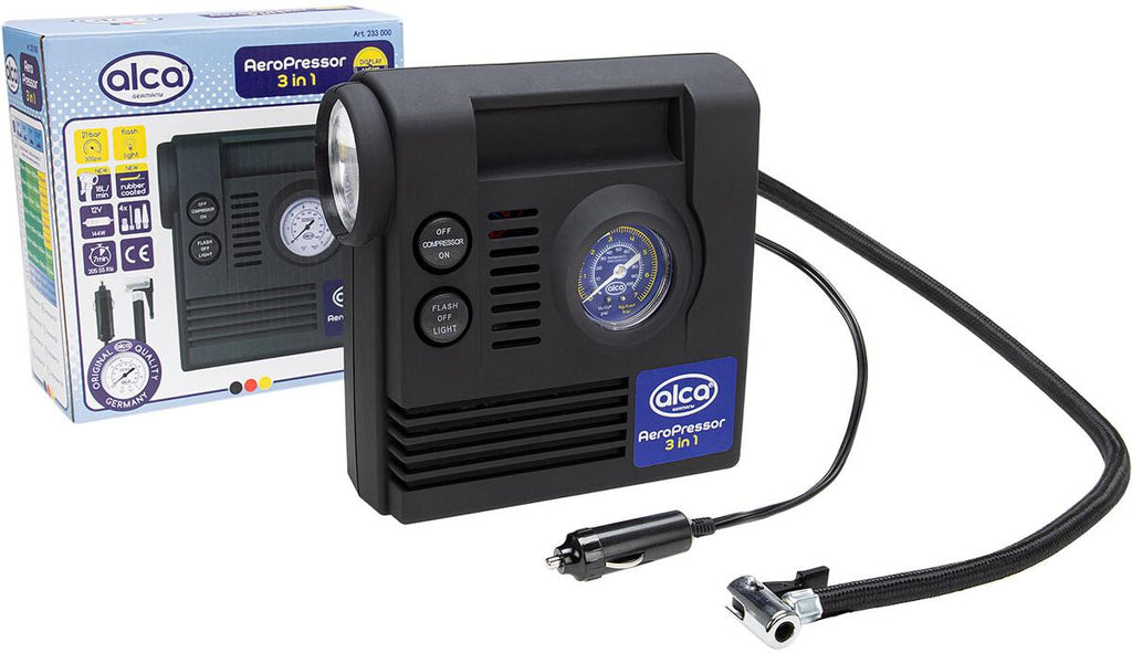 Kompressor AeroPressor 3in1 12V med LED-lys oppbevaring