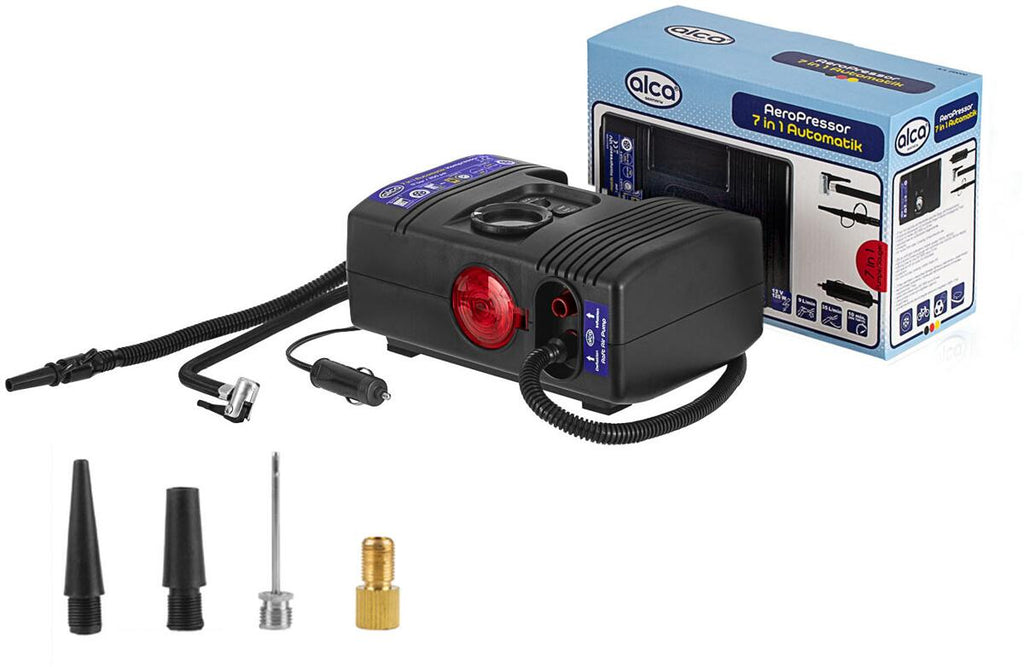 Kompressor AeroPressor Automatik 7in1 12V i bruk på camping