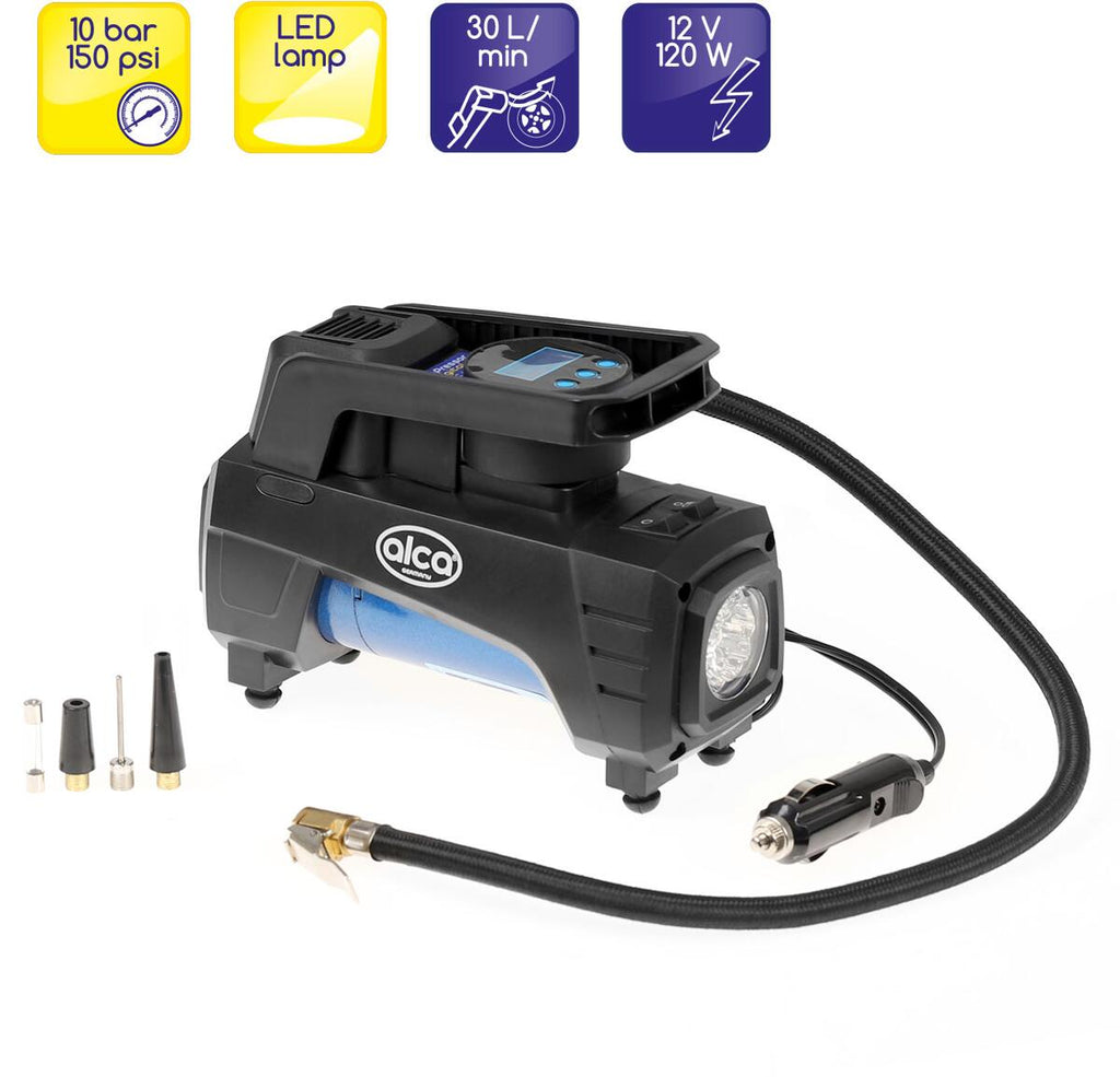 Bakside av Kompressor AeroPressor Digital 12V 10 bar autostopp 30 l min