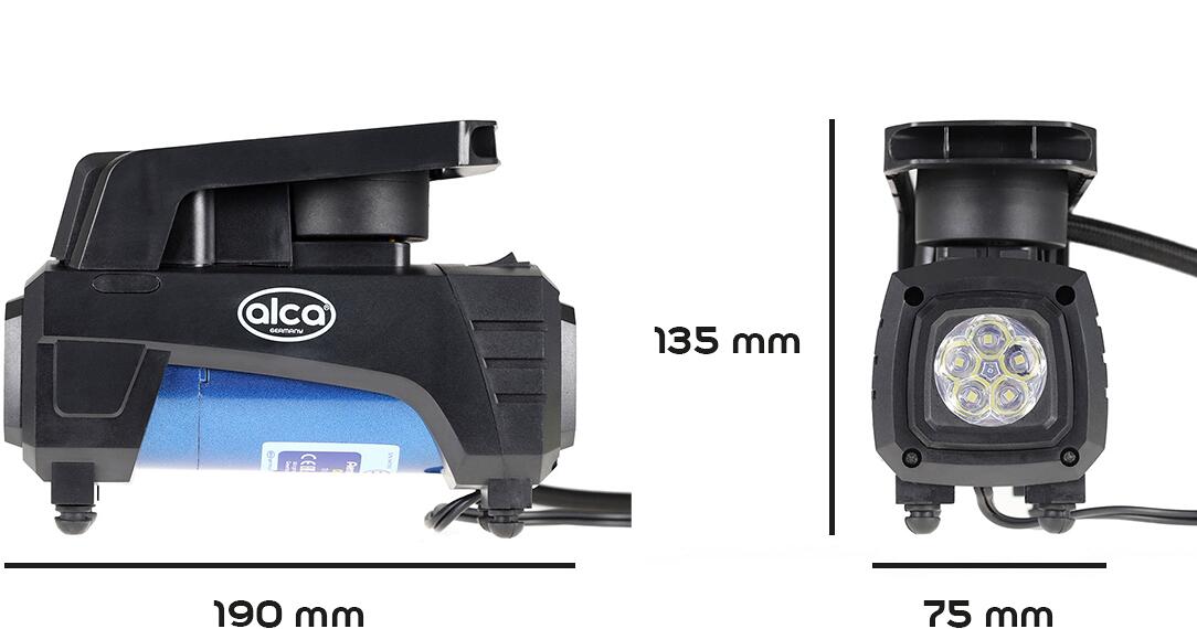 Detalj av digitalt manometer på Kompressor AeroPressor Digital 12V 10 bar