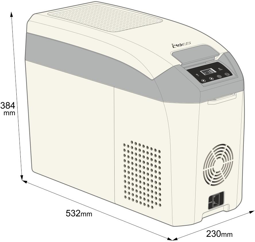 Kompressor-kjøleboks ARC18 12/24/240V 16L, 9 kg med tilbehør