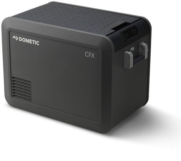 Kompressor-kjøleboks CFX5 med vakuumisolering og tosoner med åpnet lokk