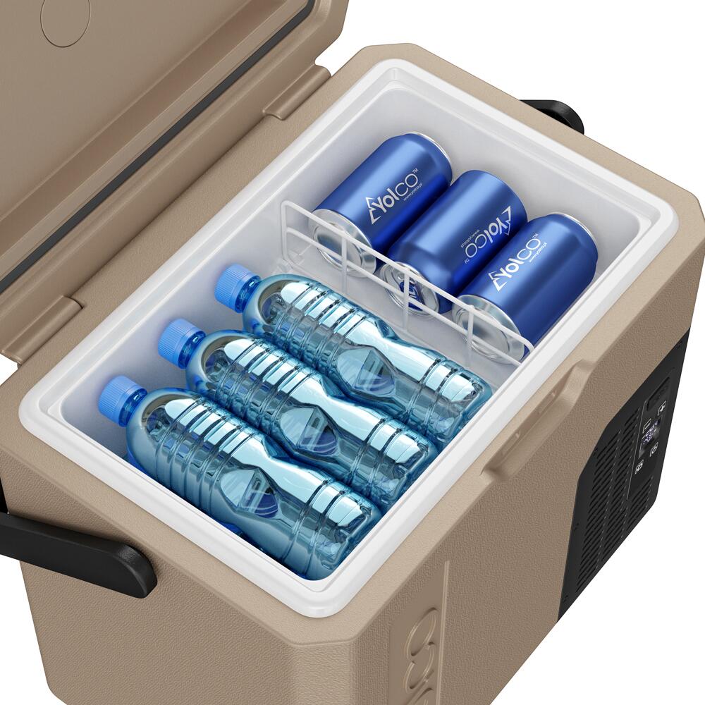 Kompressor-kjøleboks ET18 17L 12/24/230V sand USB-port