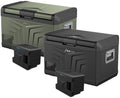 Kompressor-kjøleboks GCX med SC4B modulært batteri sett 12/24/230V Yolco forfra