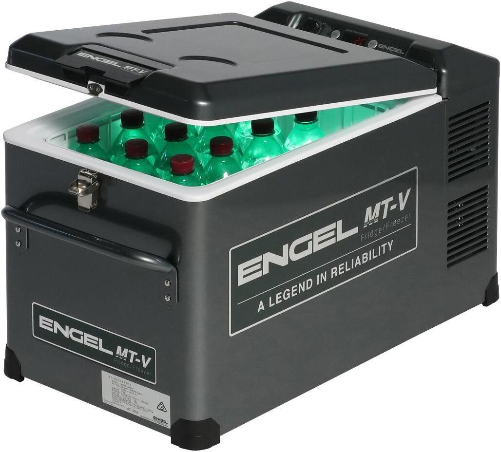 Bakside av Kompressor kjøleboks MT-V 12/24/230V med LED-lys, antrasitt