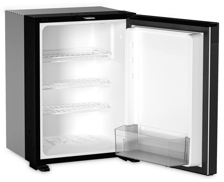 Detalj av dørhåndtak på Kompressor kjøleskap NRX 35E 32L svart 12/24V innbygging