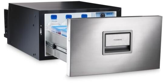 Kompressor kjøleskuff CoolMatic CD 30S 30L rustfritt stål forfra