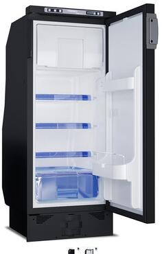 Kompressor kjøl/frys-kombinasjon SLIM90i CHR 12/24V 90L svart montert i campingvogn