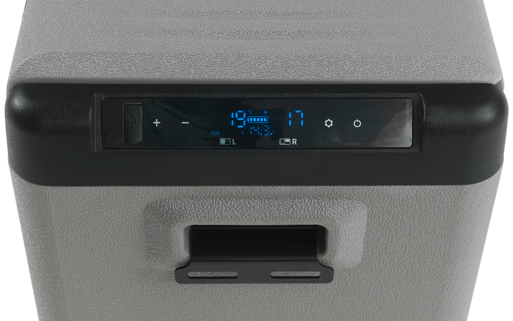 Kompressorkjøleboks Arctic Chill 41 Dual Zone detalj av LED-display