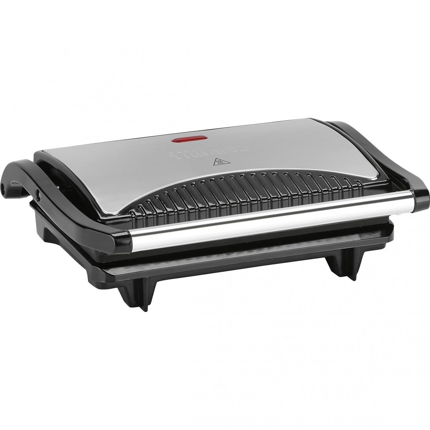 Kontaktgrill med 2 plater 700 W rustfritt stål 22,5x14 cm - Tristar forfra