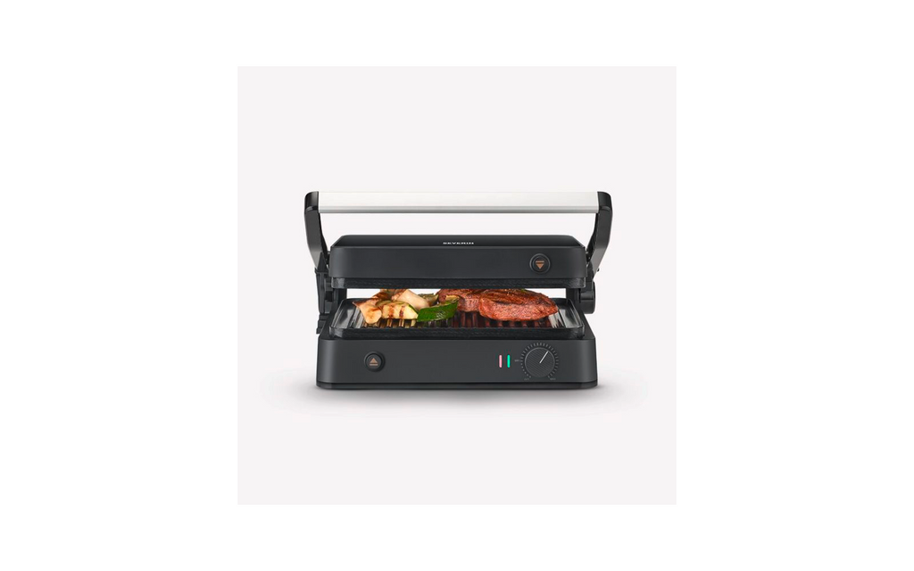 Detalj av keramiske grillplater på Kontaktgrill KG 2398 Seveni Lite 1800W svart