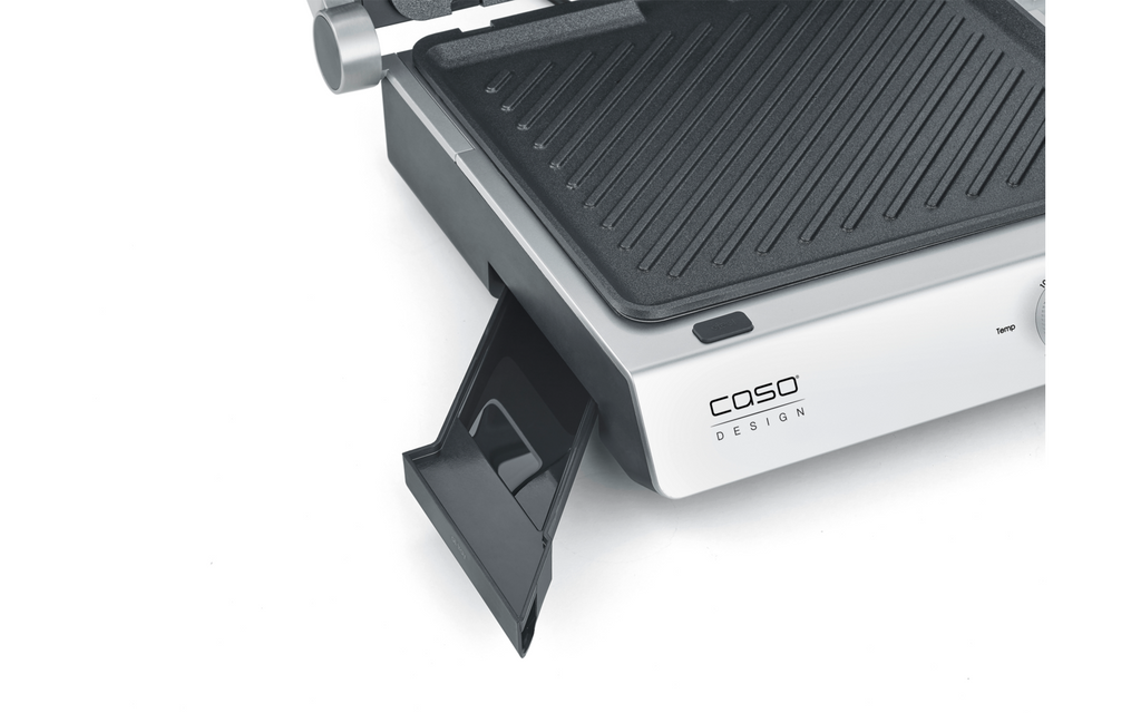 Nærbilde av kontrollpanel på Kontaktgrill SteakChef 2000 W dobbel grillplate