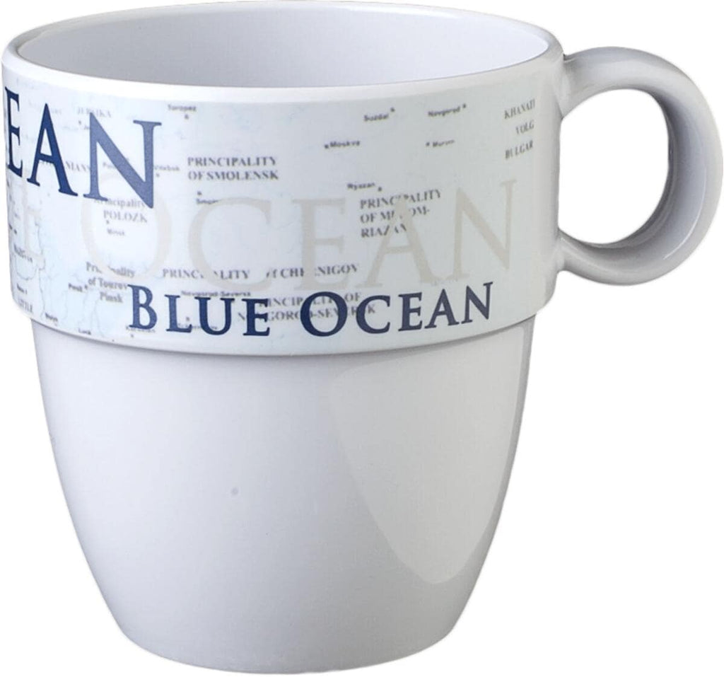 Kopp Blue Ocean melamin 300 ml BPA-fri bakside