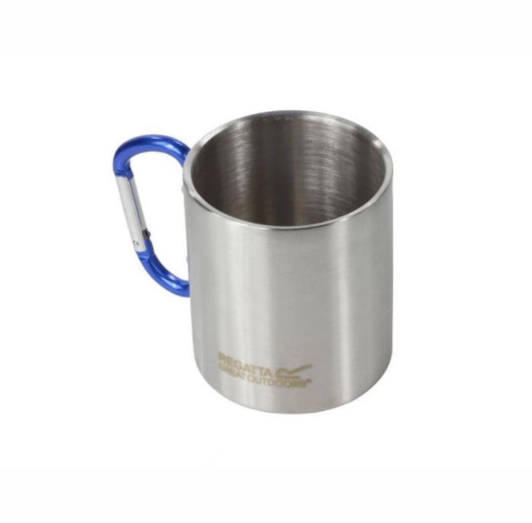 Kopp med karabinkrok 300 ml rustfritt stål Regatta forfra