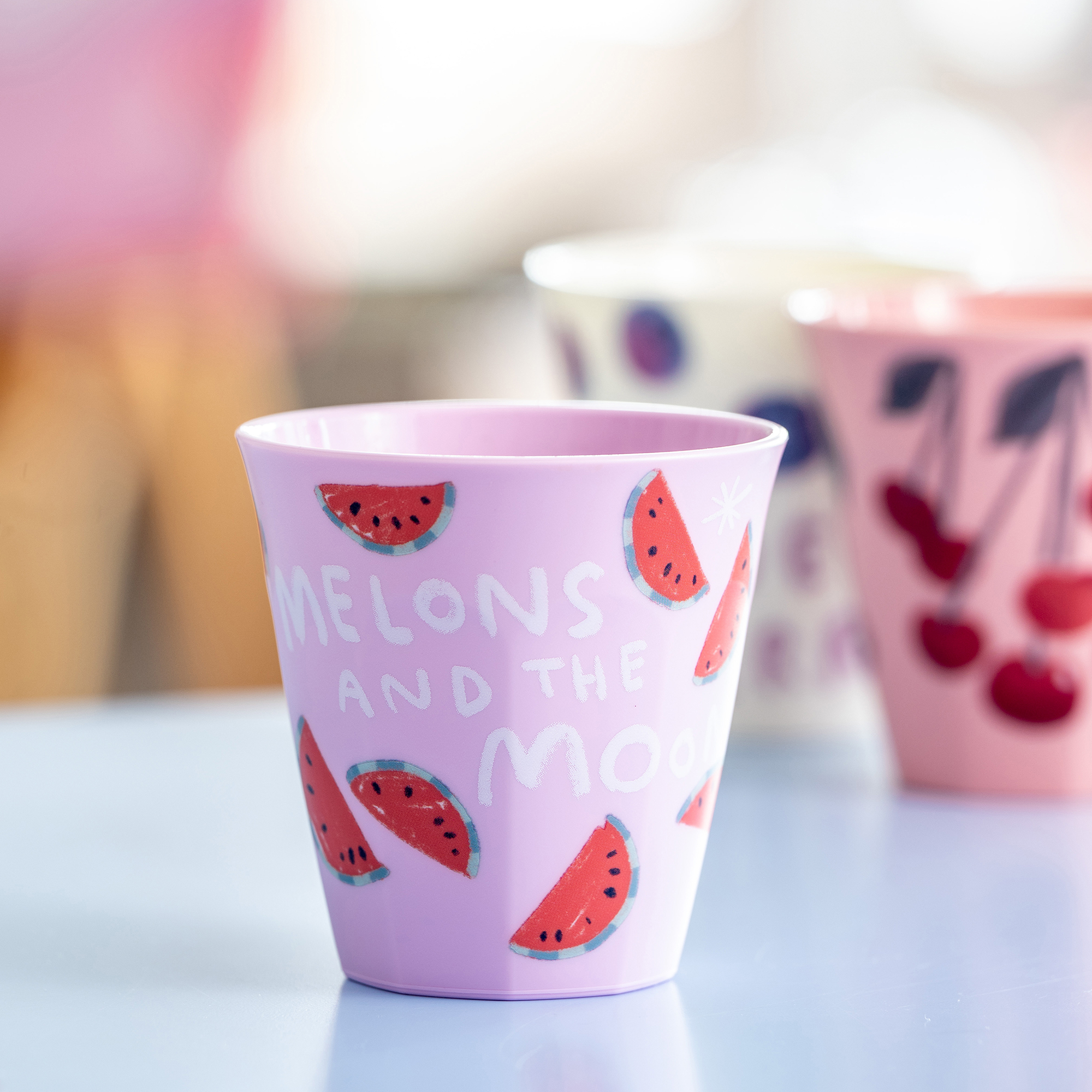 Kopp Nora Cup M Juicies Melon 300 ml bioplast lavender forfra