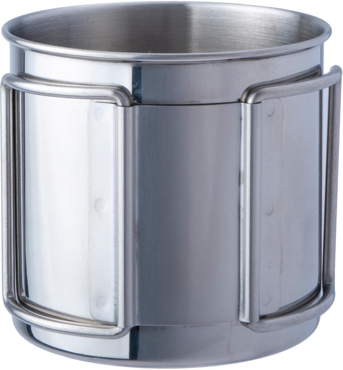 Kopp Space Saver Mini rustfritt stål 350 ml med fellbart håndtak bakside