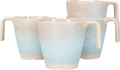 Kopp Stone Line melamin 300 ml 4-delers sett beige forfra