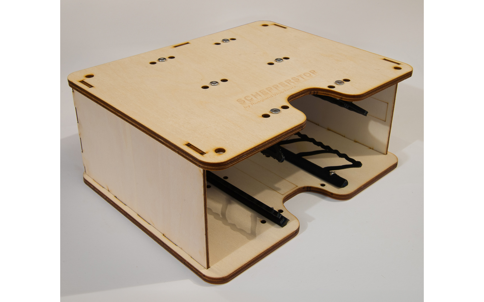 Koppeholder DIY byggesett i bjørk, kompakt med kopper