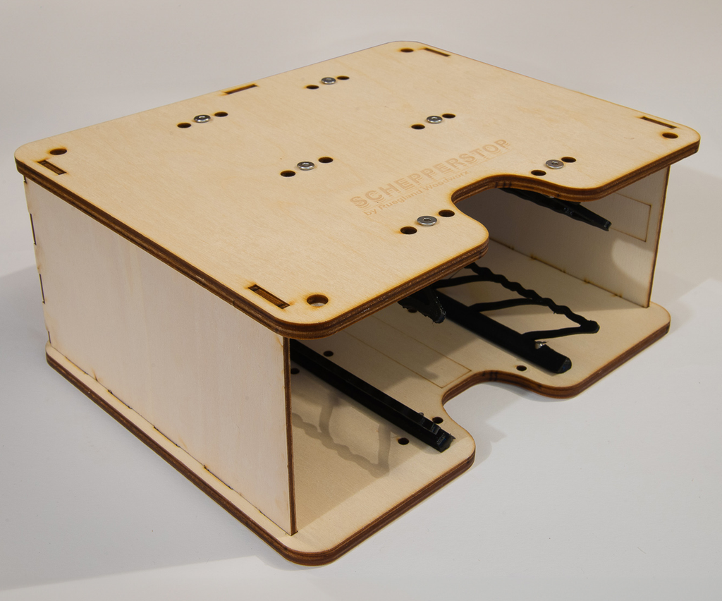 Koppeholder DIY byggesett i bjørk, regular 296x254 mm forfra