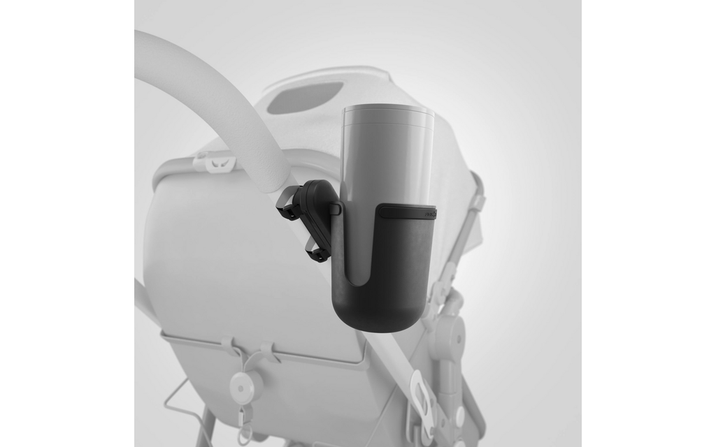 Koppholder Twist cup holder for barnevogn 60-80 mm - Fidlock med ulike flaskestørrelser
