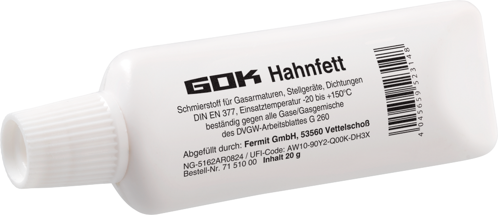 Kranfett for gassarmaturer og pakninger 20 g tube fra GOK