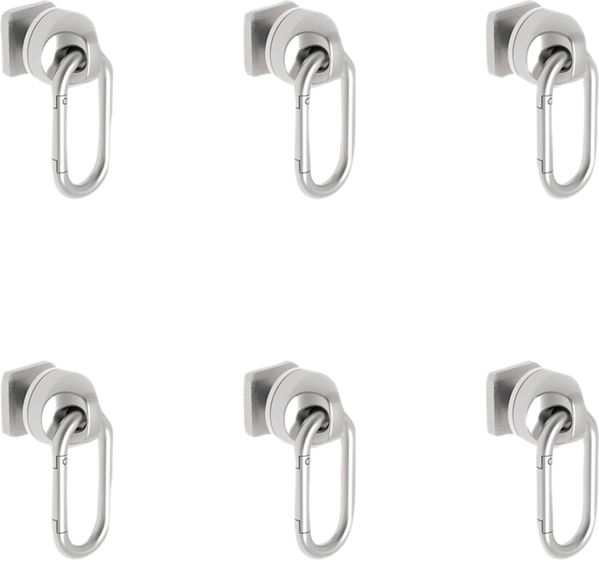 Kroker til Garage Organizer 6 stk sølvfarget - Thule for organisering av garasje