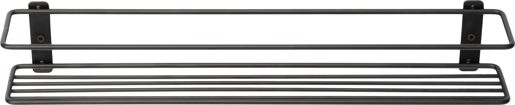 Krydderhylle 225 x 58 x 58,5 mm svart metall - Confurn forfra