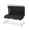 Kuchoma bærbar gassgrill 2500 W med lokk og piezotenn forfra