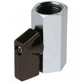 Kuleventi i messing 3/8" forkrommet med innvendig gjenge - Lilie forfra