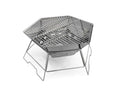 Kullgrill Hexagon sammenleggbar med bålpanne 40x45 cm - Origin Outdoors sett forfra