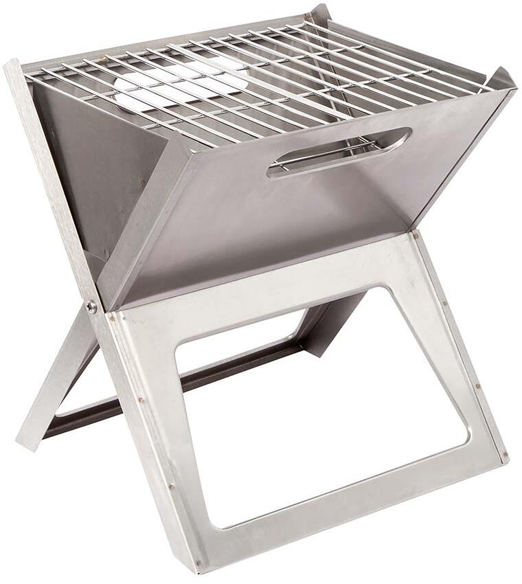 Kullgrill sammenleggbar notebook-design rustfritt stål bakside