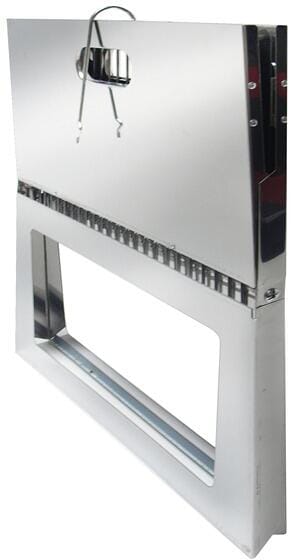 Kullgrill Tom sammenleggbar 50x29 cm grillflate rustfritt stål bakside