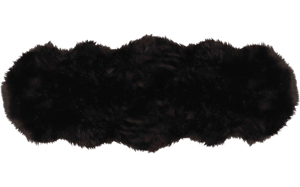 Kunstpels Kodiac stolpute 180x60 cm svart bakside
