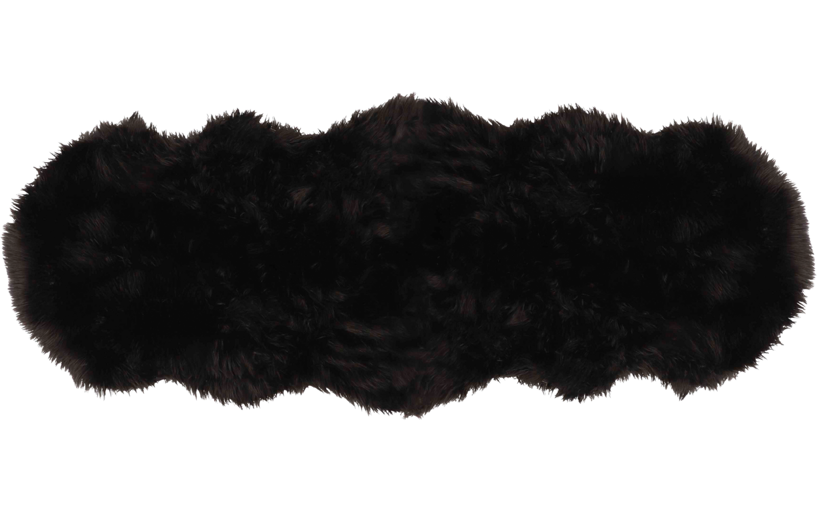 Kunstpels Kodiac stolpute 180x60 cm svart bakside