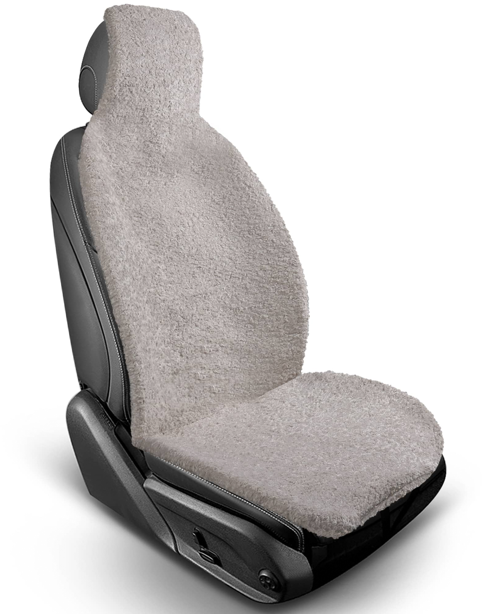 Kunstpels setetrekk for Fiat Ducato Boxer Jumper grå forfra