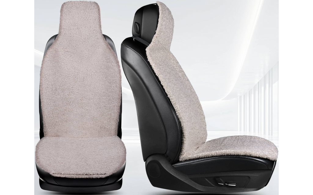 Detalj av kunstpels materiale på setetrekk for Fiat Ducato Boxer Jumper grå