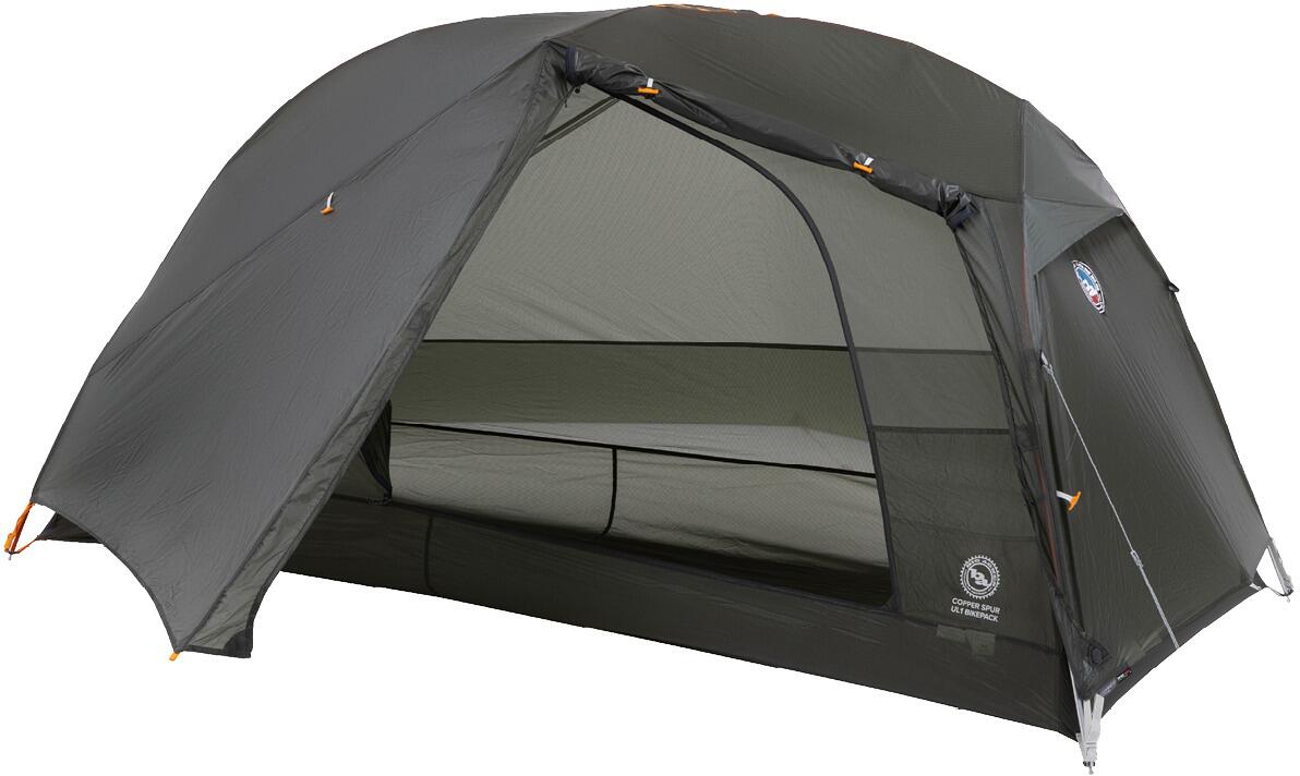 Montert Kuppeltelt Copper Spur UL1 Bikepack på sykkelcamping