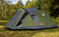 Kuppeltelt Darwin 4 Plus Active for 4 personer 6,2 kg - Coleman oppslått sett forfra med inngang og bodplass