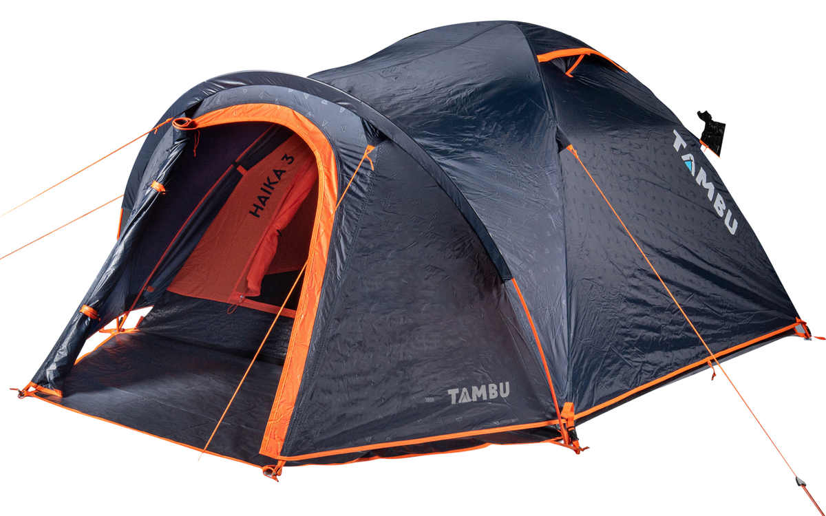 Kuppeltelt Haika for 3 personer polyester 2000 mm vannsøyle - Tambu sett forfra