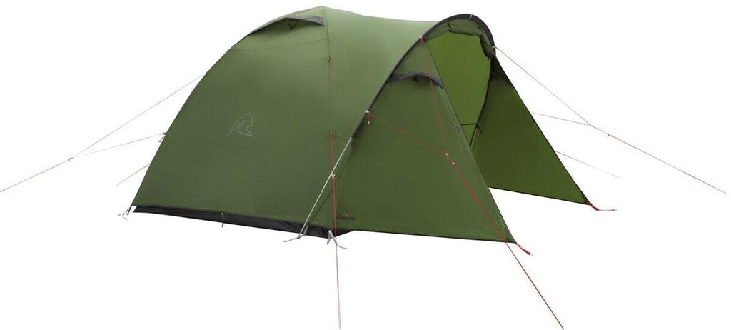 Kuppeltelt Lago Flex 4 frontbilde med innganger
