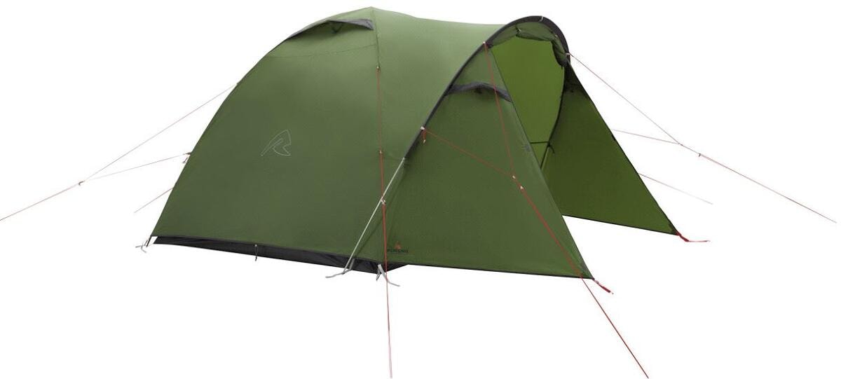 Kuppeltelt Lago Flex 4 frontbilde med innganger