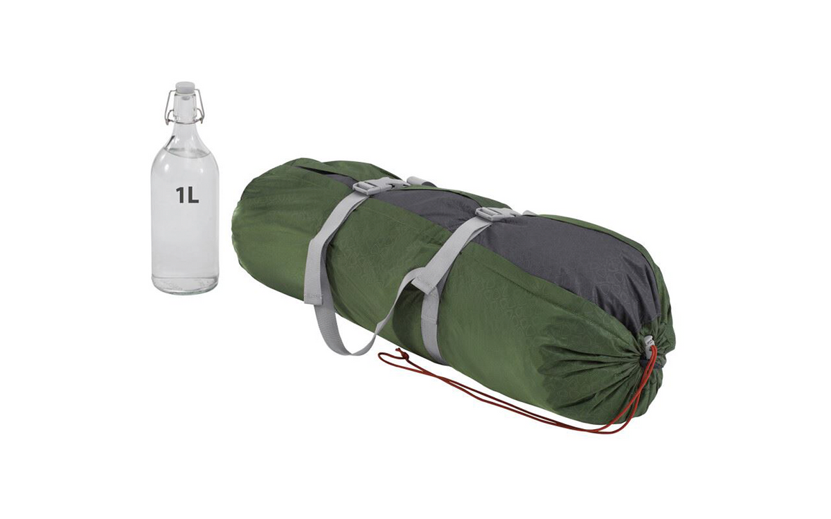Kuppeltelt Lago Flex 4 for 4 personer 185 cm høyde 6,2 kg - Robens oppslått på campingplass
