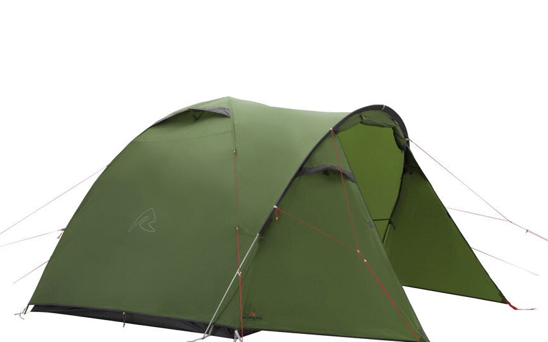 Kuppeltelt Lago Flex 4 for 4 personer 185 cm høyde 6,2 kg - Robens oppslått sett forfra