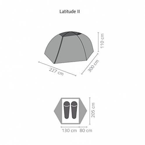 Kuppeltelt Latitude II 2-pers. 284x212cm 2,7 kg - Salewa detalj av glidelås