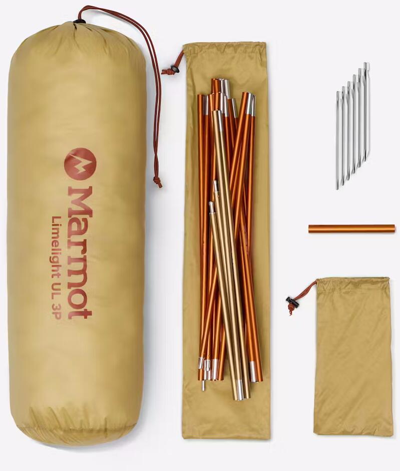 Kuppeltelt Limelight UL 3-pers 225x167cm montert i natur