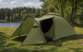 Kuppeltelt Lomsdal 3 for 3 personer 2000 mm vannsøyle - Easy Camp sett forfra i grønn farge