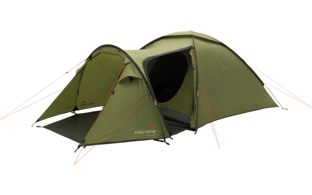 Kuppeltelt Lomsdal 3 for 3 personer 2000 mm vannsøyle - Easy Camp sett fra siden med tunnelfortelt