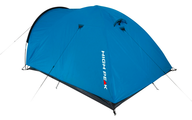 Kuppeltelt Narvik 2 for 2 personer med forrom, 3,1 kg - High Peak i blågrå farge sett fra siden