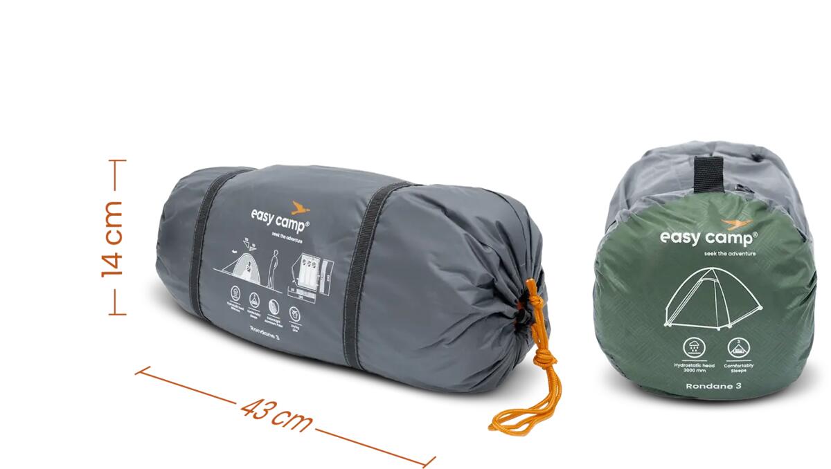 Vanntett bæretaske for Kuppeltelt Rondane 2/3-pers. aluminium